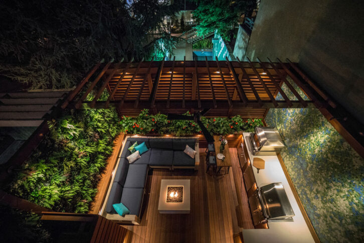 Coastal Source Outdoor Lighting Example – City Rooftop - Top View