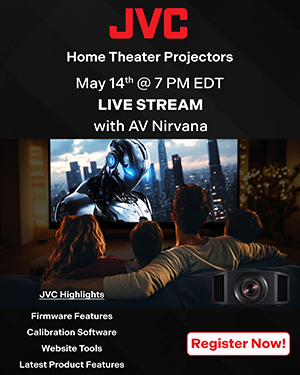 JVC HT Projectors with AVNirvana May 14th