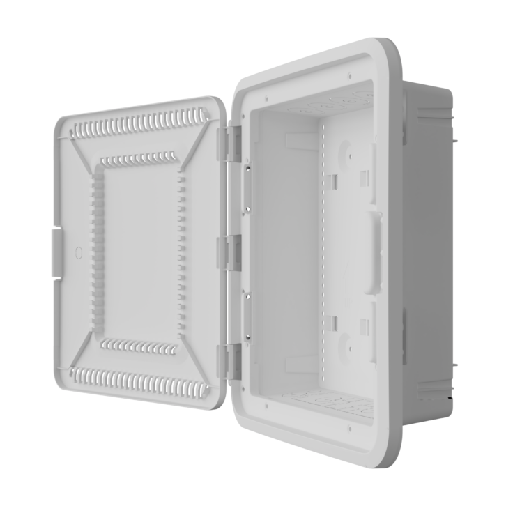 On-Q has announced the availability of the ENP15605NA, a plastic 15-inch hinged cover with standard trim, available in a 5-pack configuration.