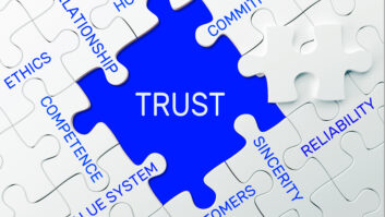 Trust illustrated in a puzzle concept