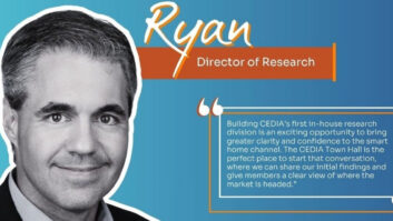 Ryan Bardach, the newly appointed director of research for CEDIA
