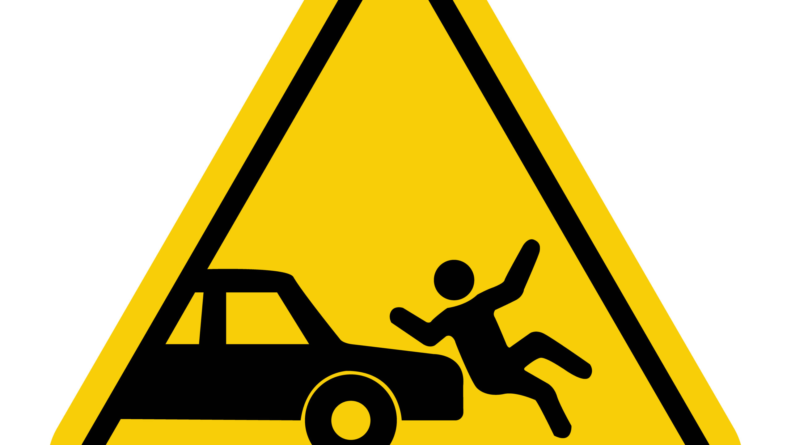 Run Over Warning Sign