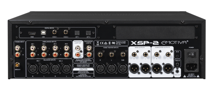Emotiva Audio XSP-2 Differential Reference stereo preamplifier - Rear