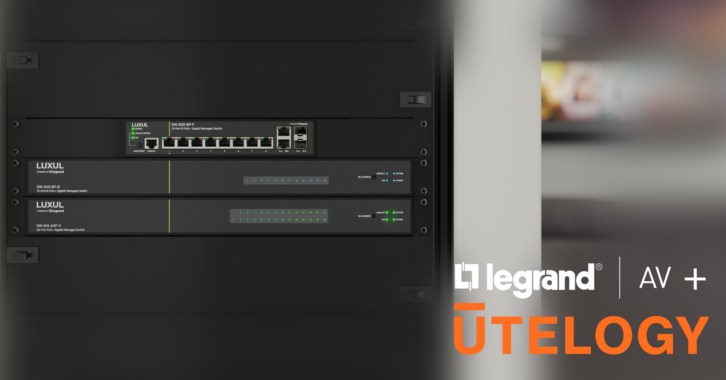 Legrand | AV has announced that its Luxul professional AV networking switches are now supported within the Utelogy cloud-based AV management platform.