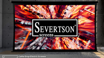 Severtson Screens will promote its Cable Drop Series of electric motorized projection screens (model CDT) during CEDIA Expo 2026