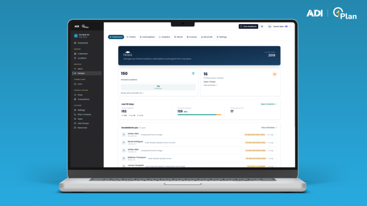 ADI has announced a redesigned Parasol experience within its 1Plan platform, providing custom integrators with a single place to design, sell, activate, and manage recurring services.