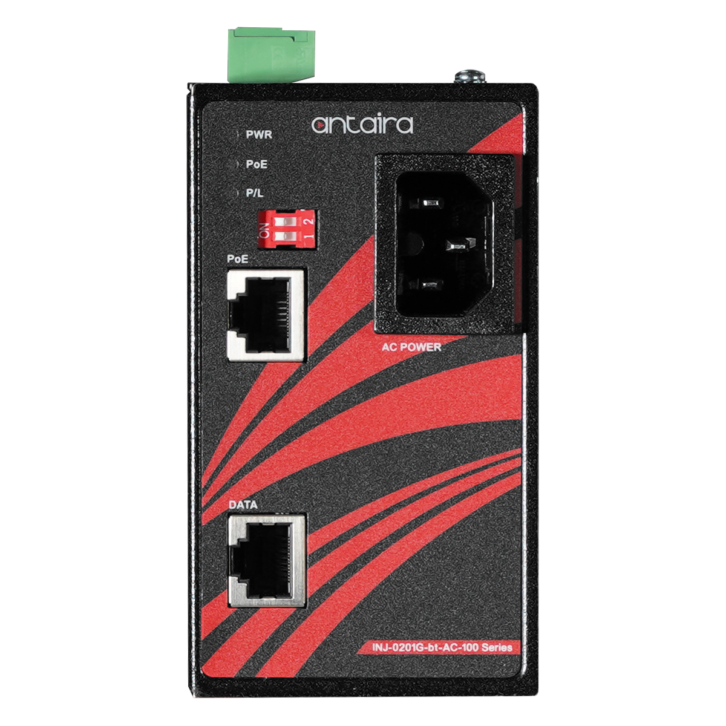 Antaira Technologies has unveiled the INJ-0201G-bt-AC-100-T, a high-power PoE injector