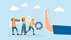 Hand Preventing Engineers from Passing