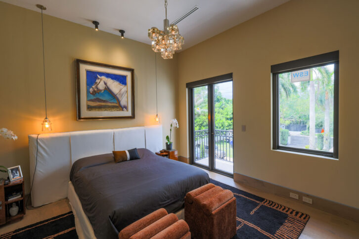 Somfy, Meridiani, and Mainstream case study - Bedroom Shades Open