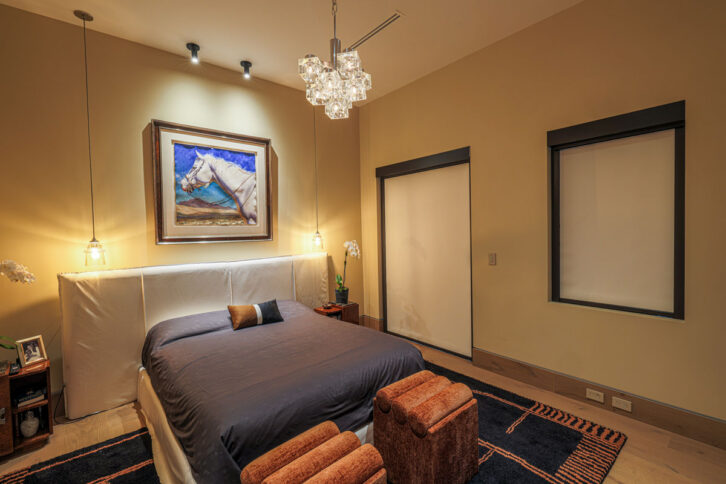 Somfy, Meridiani, and Mainstream case study - Bedroom Shades Closed