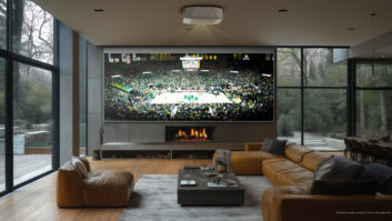 Epson QL-Series projector in a media room